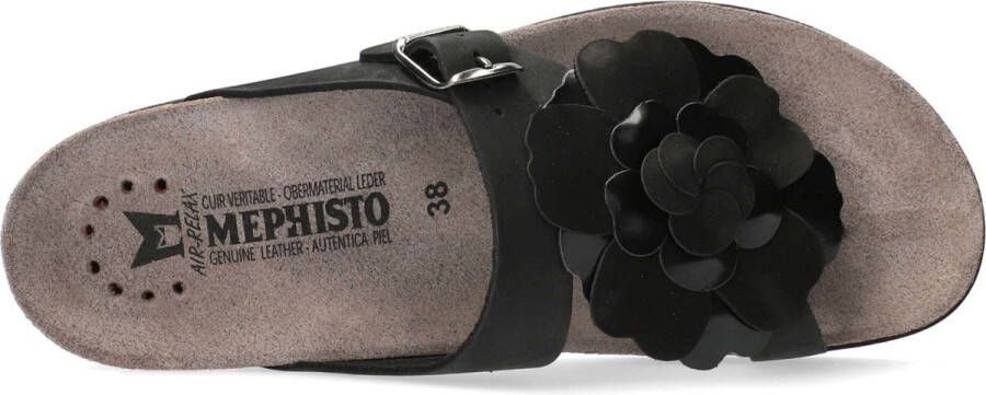 Mephisto Stijlvolle Helen Flower Sandaal voor Dames Black Dames