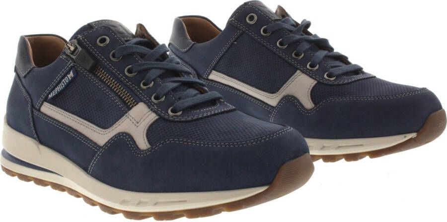 Mephisto Heren Veterschoenen Bradley Nomad Navy Blauw