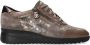 Mephisto Dames Donker Taupe Leren Suède Sneaker Beige Dames - Thumbnail 3