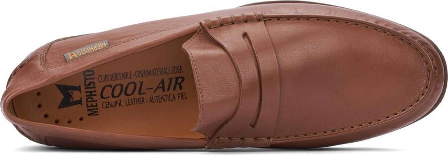 Mephisto Tijdloze kastanjebruine leren loafers Brown Heren