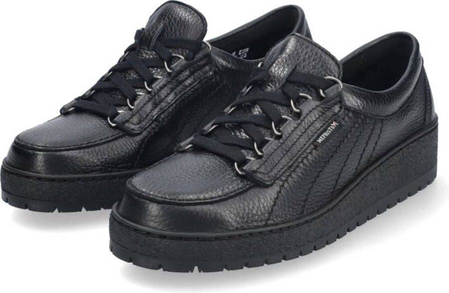 Mephisto Vintage Lichtgewicht Sneaker met Soft-Air Middenzool Black Dames