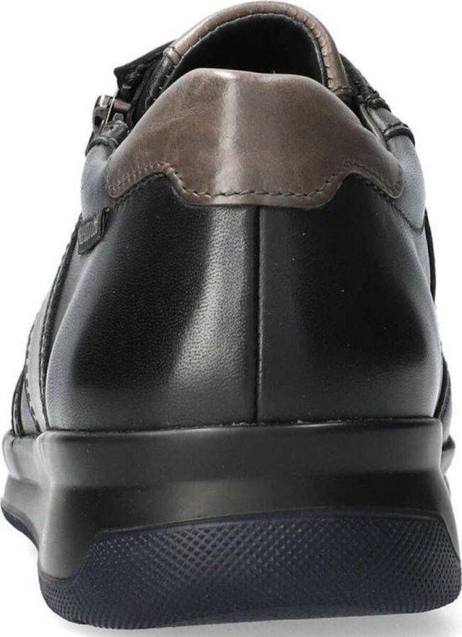 Mephisto Zwarte Leren Sneaker Lisandro Comfortabel Stijlvol Black