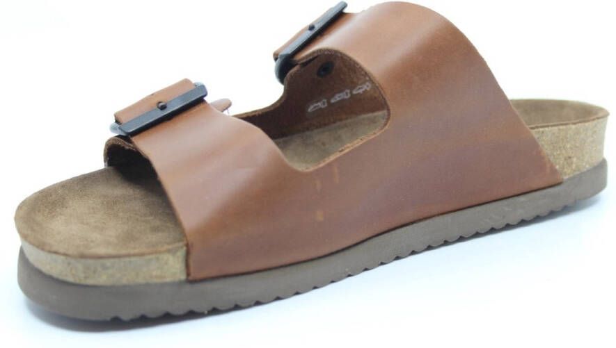 Mephisto NERIO SCRATCH Volwassenen Heren slippers Kleur: Cognac