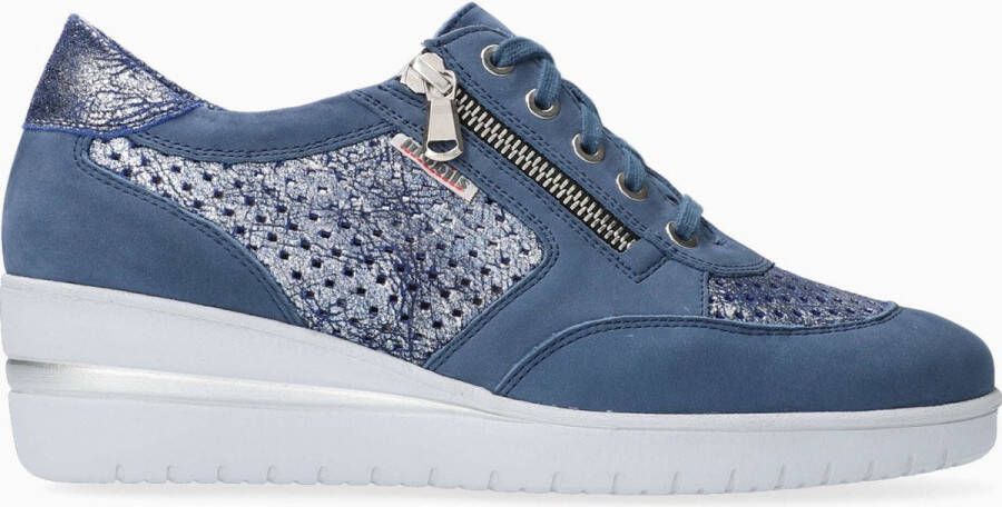 Mephisto Precilia perf dames sneaker blauw