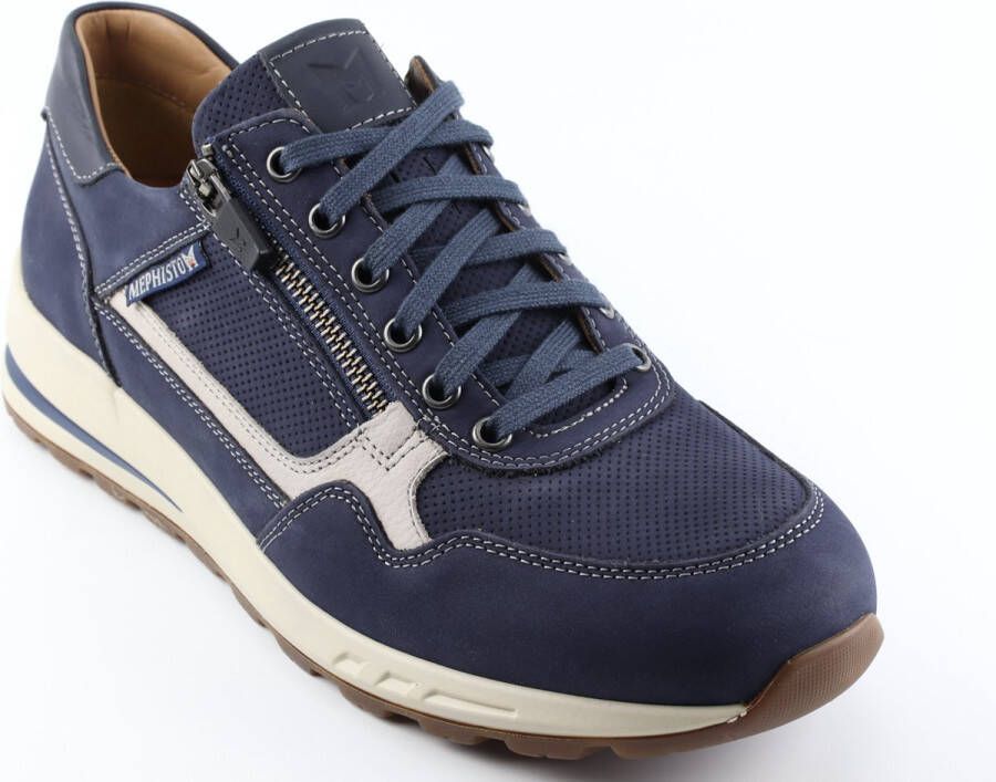 Mephisto Sneaker Bradley Navy Blauw Nubuck