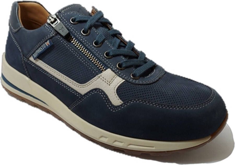 Mephisto Sneaker Bradley Navy Blauw Nubuck 8½ 42½