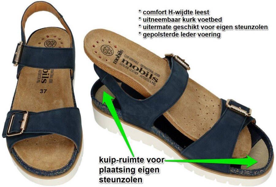 Mephisto TARINA BUCKSOFT MOBILS Volwassenen Sandalen met hak Blauw