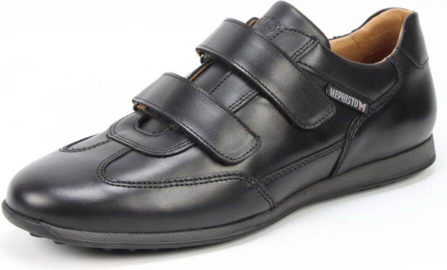 Mephisto Zwarte Klittenbandschoenen Lorens