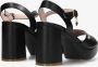 Mexx Zwarte Leren Sandalen Lauren Black Dames - Thumbnail 7