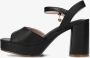 Mexx Zwarte Leren Sandalen Lauren Black Dames - Thumbnail 8