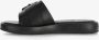 Mexx Zwarte Leren Look Slipper LIV Black Dames - Thumbnail 7