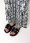 Mexx Zwarte Leren Look Slipper LIV Black Dames - Thumbnail 12