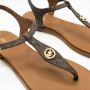 Michael Kors Mallory Thong Dames Sandalen Bruin - Thumbnail 8