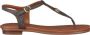 Michael Kors Mallory Thong Dames Sandalen Bruin - Thumbnail 11