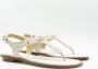 Michael Kors MK Plate Thong Dames Sandalen Vanilla - Thumbnail 12