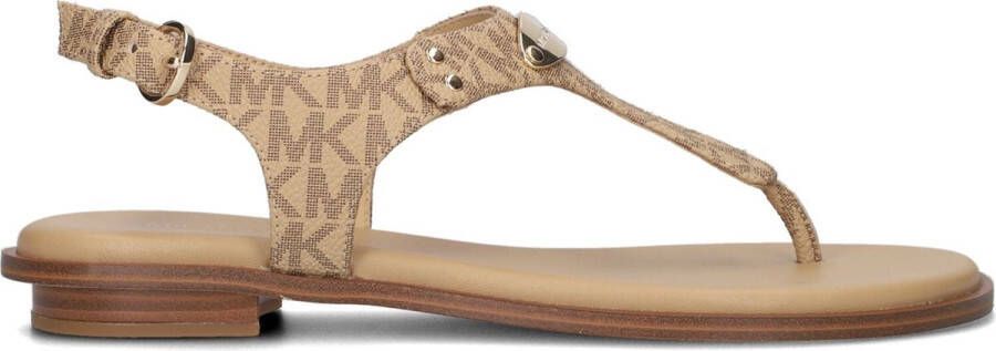 Michael Kors Stijlvolle Platte Sandalen voor Vrouwen Beige Dames