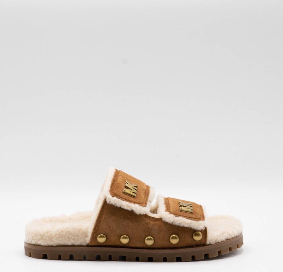 Michael Kors Stark Slide Dames Pantoffels Beige