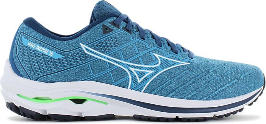 Mizuno Wave Inspire 18 Heren Sportschoenen Hardlopen Weg blauw wit