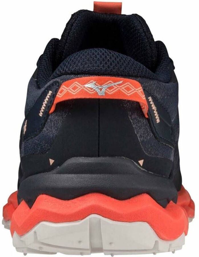 Mizuno Wave Daichi 7 Trailrunningschoenen Dames Night Sky Quicksilver Coral