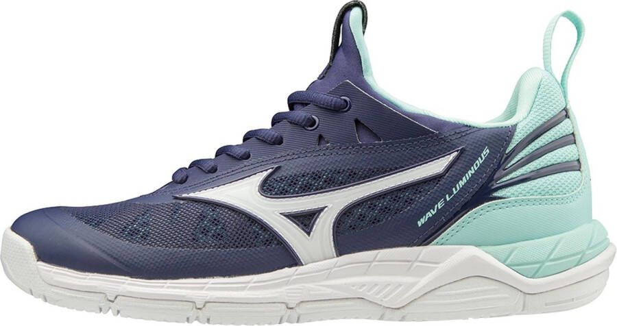 Mizuno Wave Luminous Sportschoenen Vrouwen donkerblauw lichtblauw wit