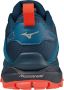 Mizuno Wave Mujin 8 Heren Sportschoenen Hardlopen Trail blauw rood - Thumbnail 6