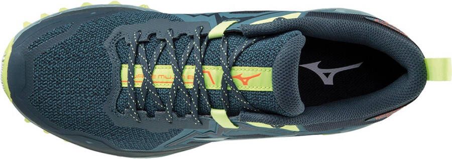 Mizuno Wave Mujin 8 Trailrunningschoenen Heren Tapestry Misty Blue Neo Lime - Foto 10