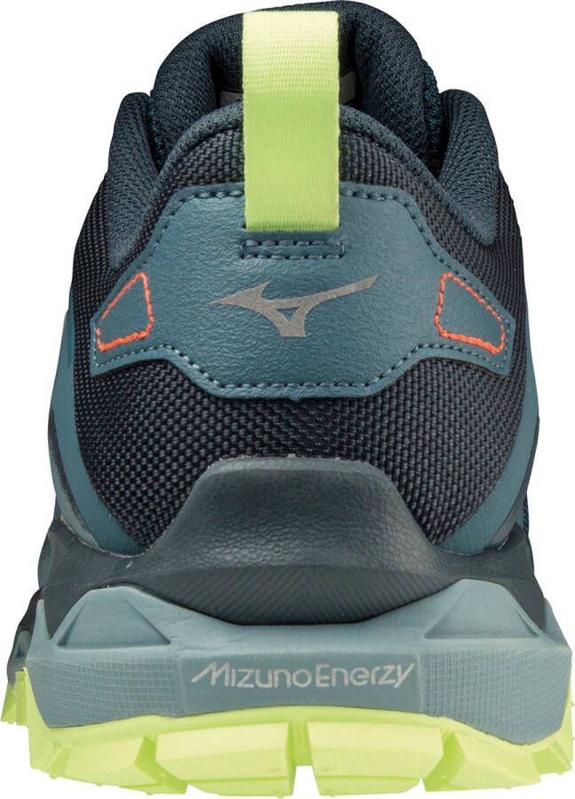 Mizuno Wave Mujin 8 Trailrunningschoenen Heren Tapestry Misty Blue Neo Lime - Foto 11