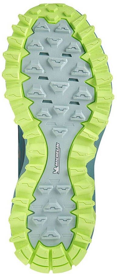 Mizuno Wave Mujin 8 Trailrunningschoenen Heren Tapestry Misty Blue Neo Lime - Foto 7