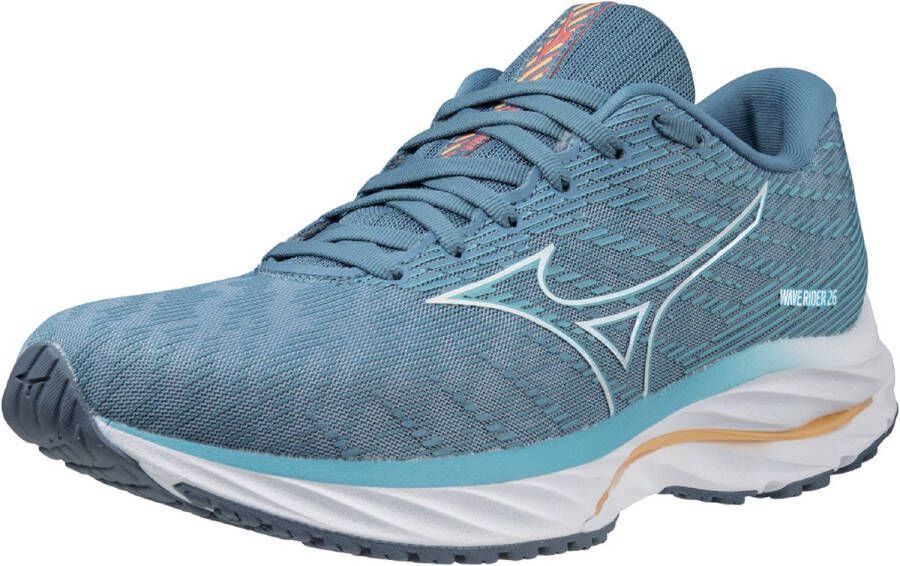 Mizuno Wave Rider 26 Dames Sportschoenen Hardlopen Weg lichtblauw wit