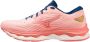 Mizuno Wave Sky 6 Hardloopschoenen Peach Bud Vaporous Gray Estate Blue Dames - Thumbnail 22