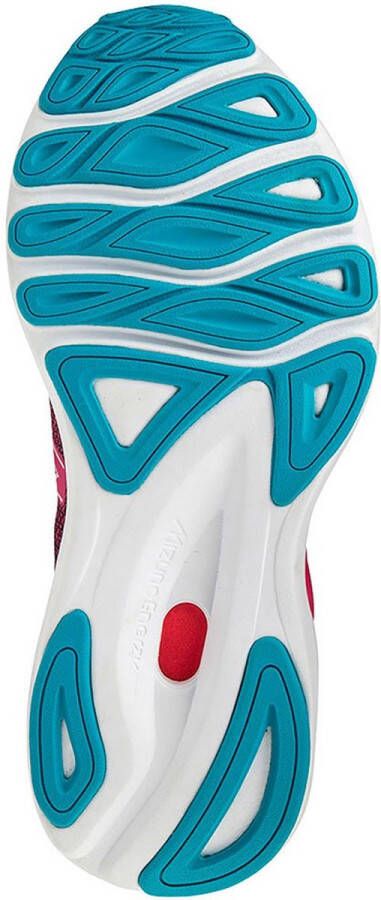 Mizuno Wave Skyrise 3 Hardloopschoenen Pink Peacock White Algiers Blue Dames