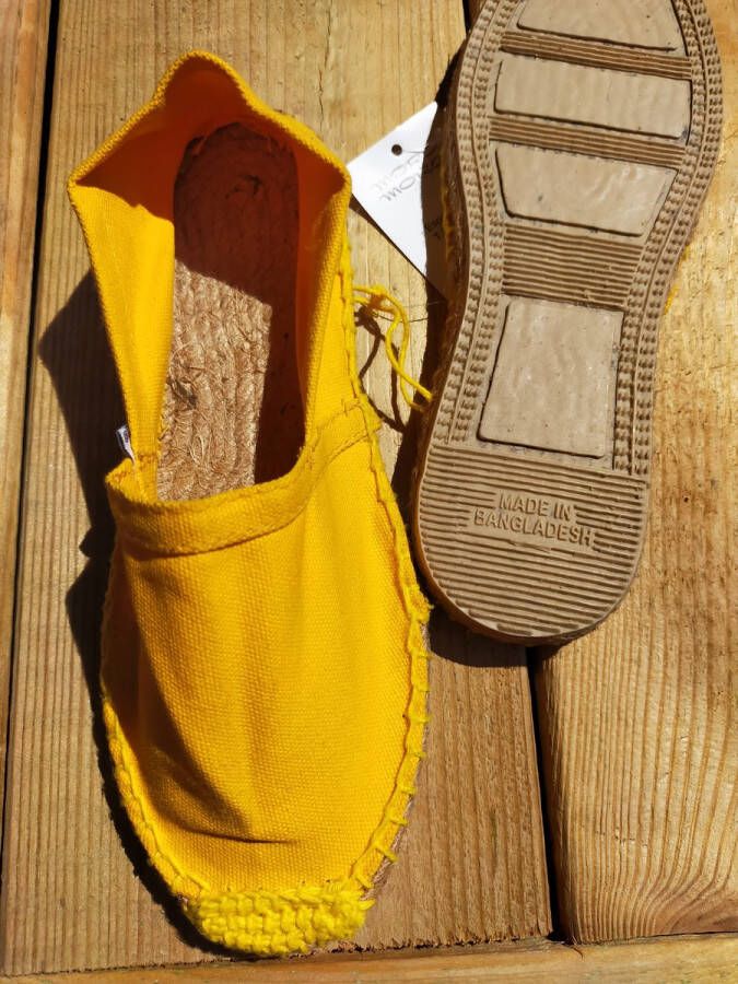 Mora Espadrille junior kleur geel zomer schoen zomerschoen junior jongen meisje kinderschoen