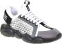 Moschino Teddy Sneakers met Mesh Suede Neopreen en Leer White Dames - Thumbnail 4