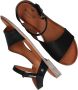 Mustang Zwarte zomersandalen met klittenbandsluiting Black Dames - Thumbnail 11