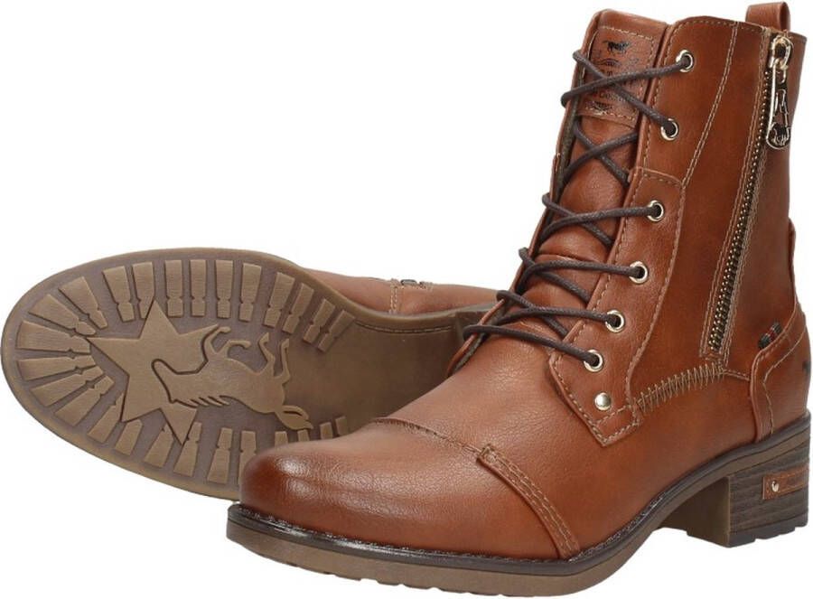 Mustang dames veterboot Cognac