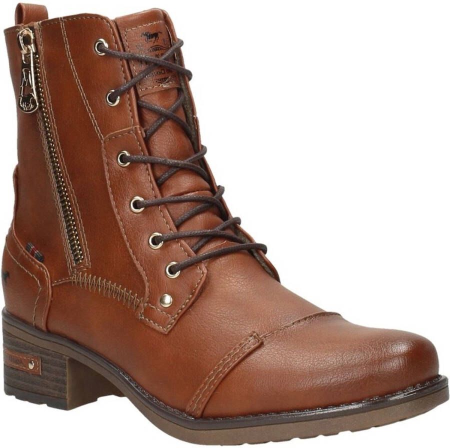 Mustang dames veterboot Cognac