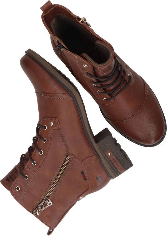 Mustang dames veterboot Cognac