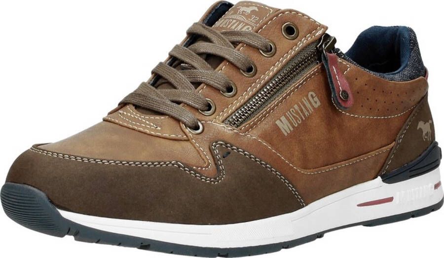 Mustang Heren sneakers Laag cognac