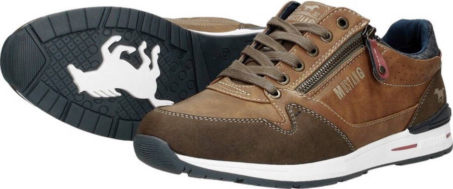 Mustang Heren sneakers Laag cognac