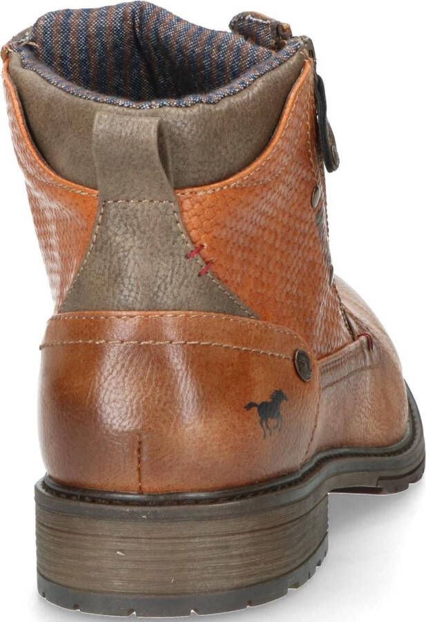 Mustang Heren veterschoenen Hoog cognac