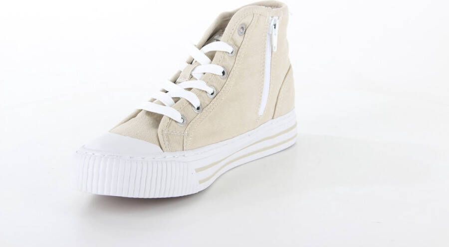 Mustang Shoes Plateausneakers veterschoen vrijetijdsschoen high top-sneaker met rits