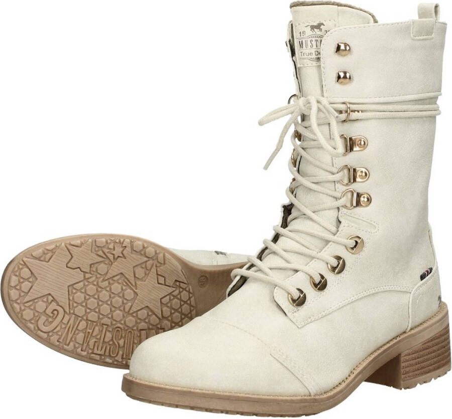 Mustang veterboots dames Ecru