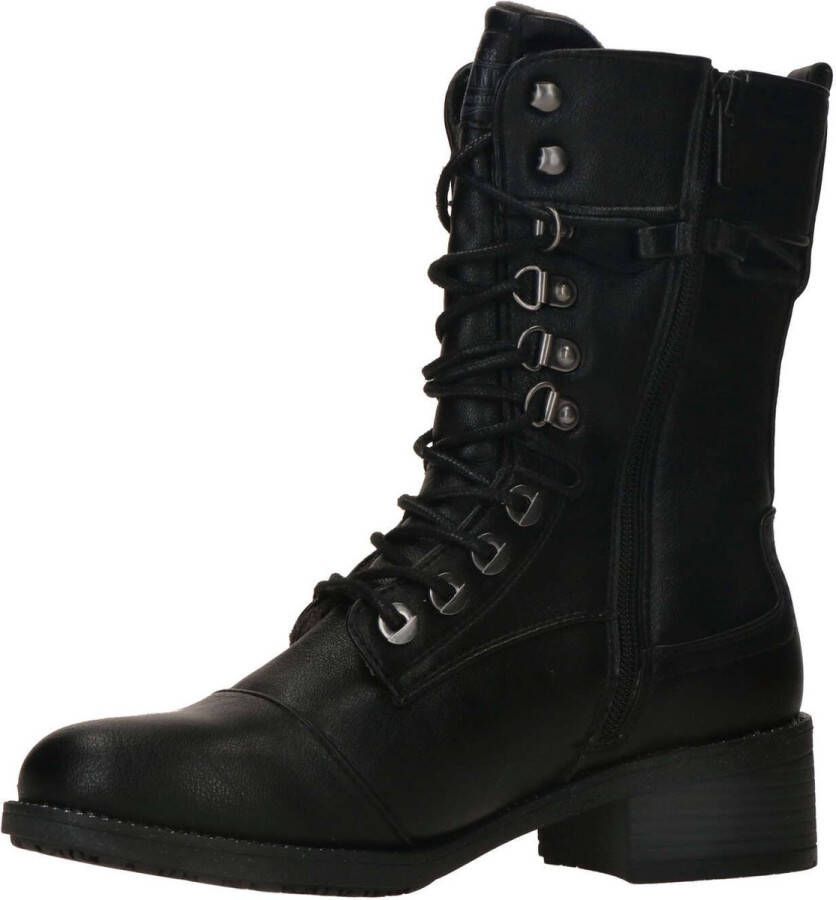 Mustang Zwarte Winter Dames Enkellaars Black Dames