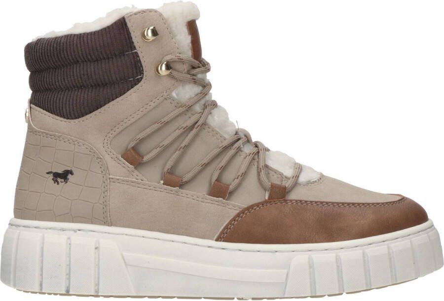 Mustang Veterschoenen Hoog Veterschoenen Hoog taupe