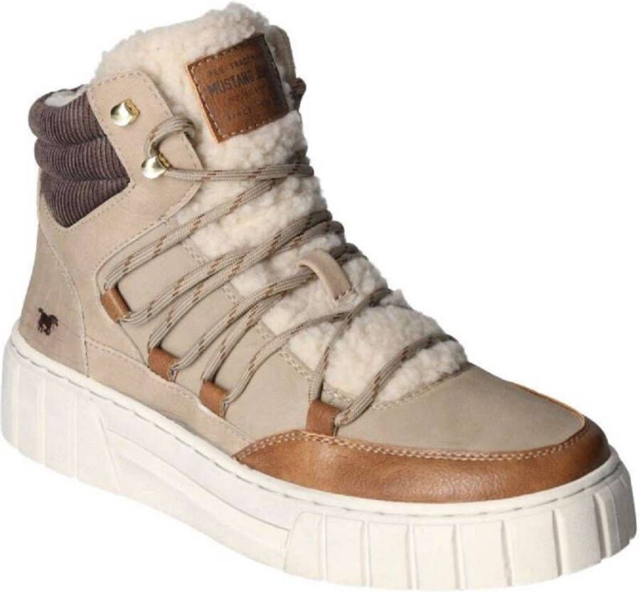 Mustang Veterschoenen Hoog Veterschoenen Hoog taupe