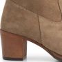 Mysa Poppy Suede Nette leren dames enkellaarzen op hak Taupe suede leer - Thumbnail 4