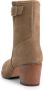 Mysa Poppy Suede Nette leren dames enkellaarzen op hak Taupe suede leer - Thumbnail 10