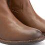 Mysa Susana Dames Leren Enkellaarzen Nette schoenen vrouwen Cognac Bruin Leer - Thumbnail 3