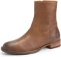 Mysa Susana Dames Leren Enkellaarzen Nette schoenen vrouwen Cognac Bruin Leer - Thumbnail 4