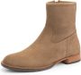 Mysa Susana Suede Dames Leren Enkellaarzen Nette schoenen vrouwen Taupe Suede Leer - Thumbnail 3